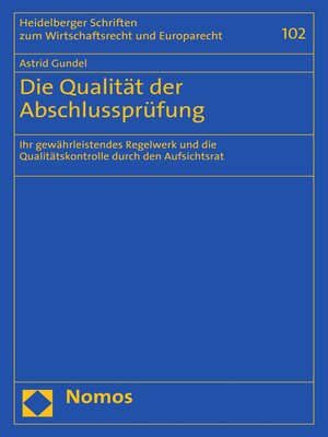 cover image of Die Qualität der Abschlussprüfung